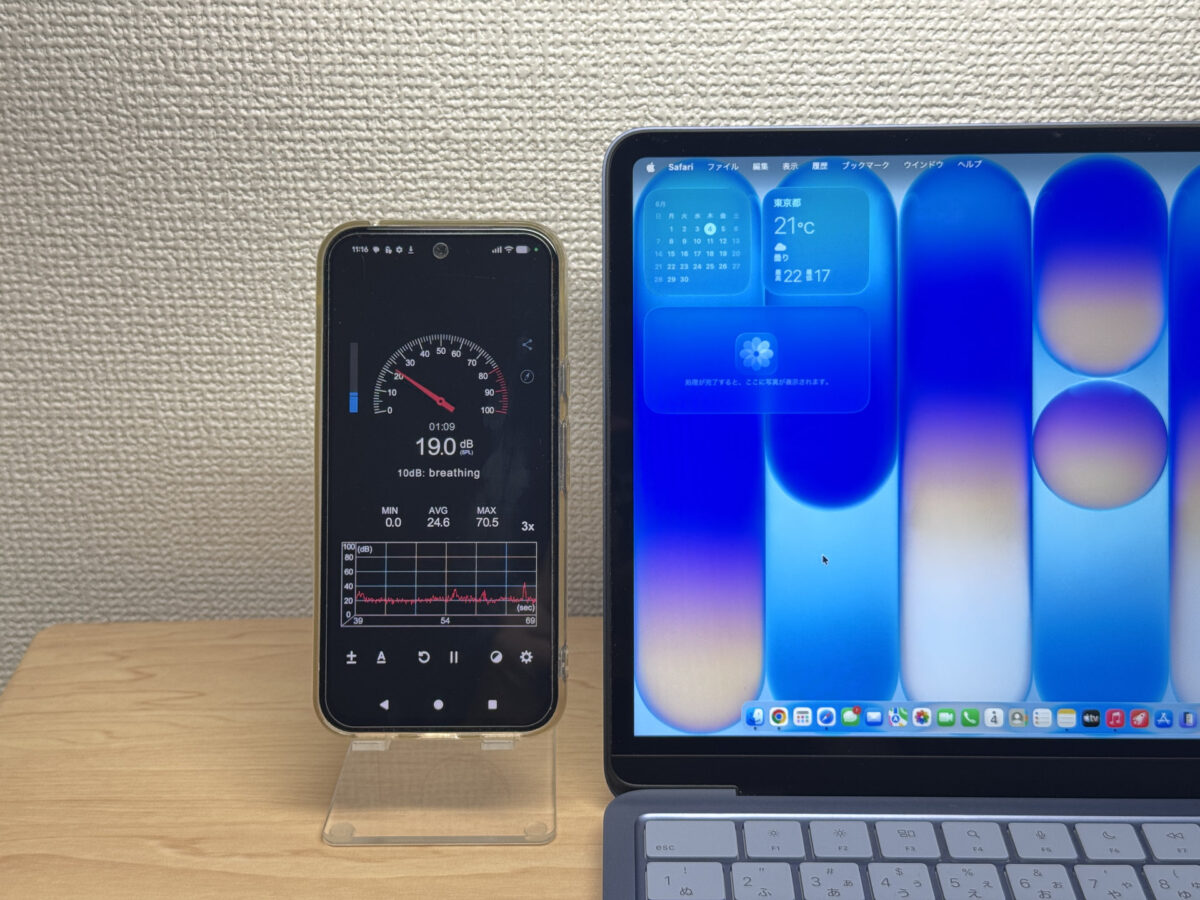 MacBook Neo ファン音の計測