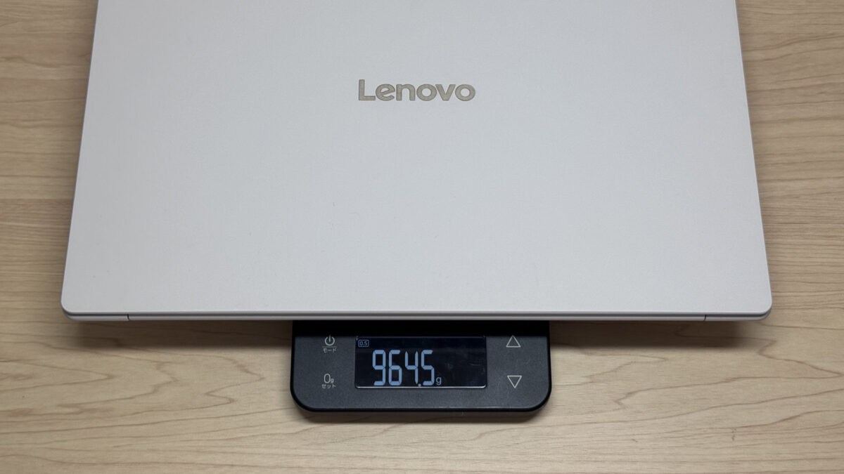 本体重量計測964.5g