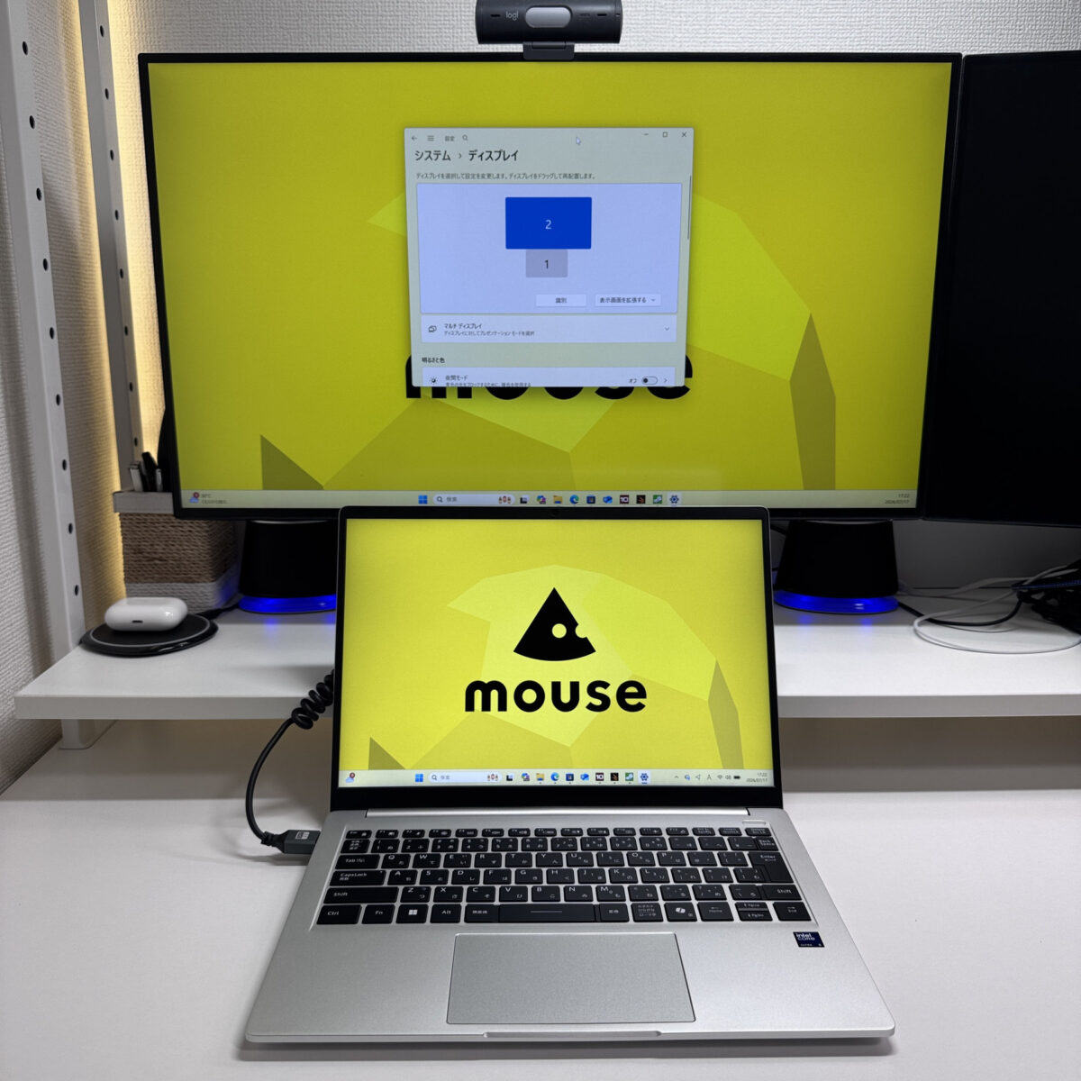 HDMIで外部モニターに出力