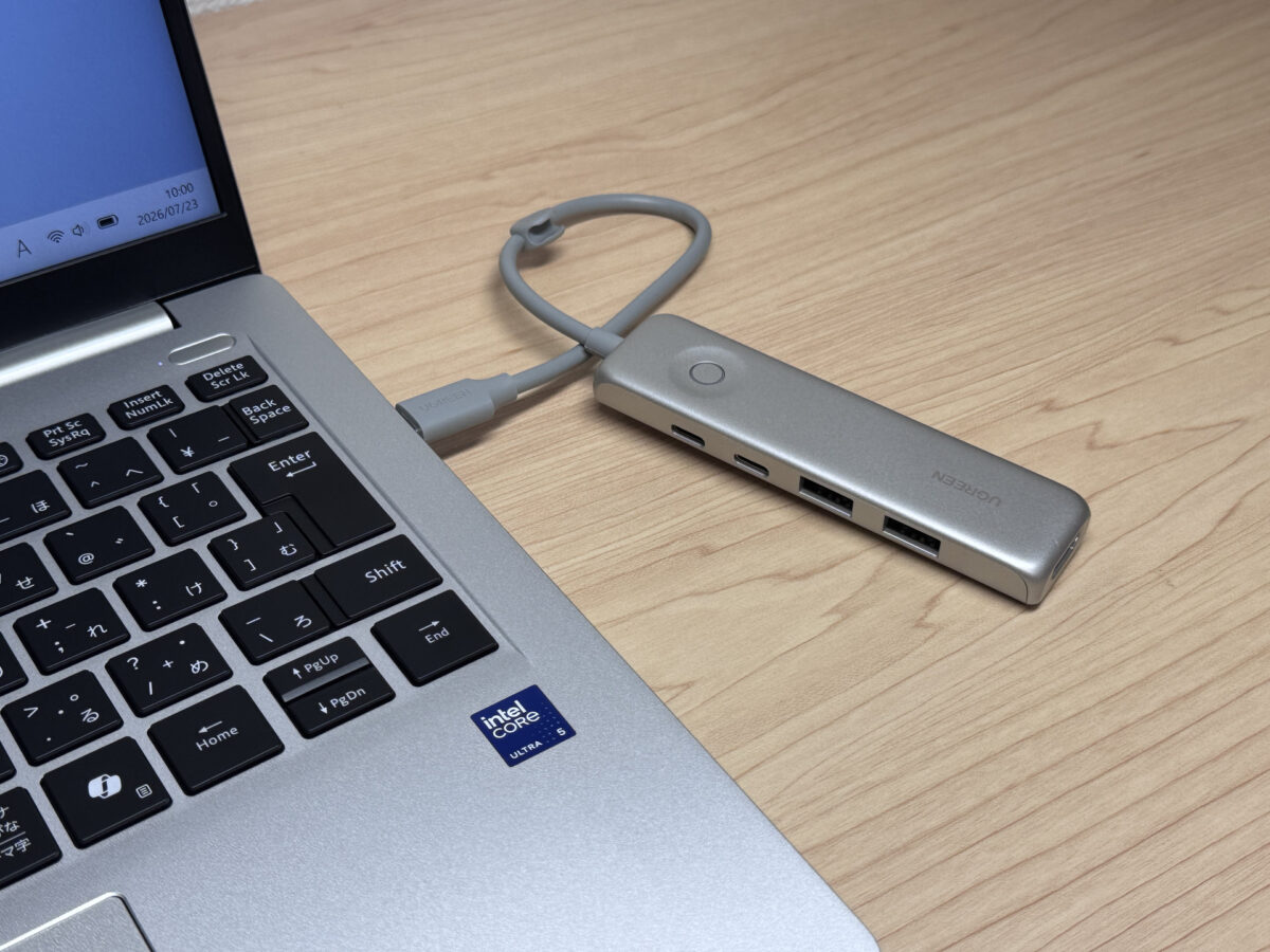 USB-Cハブで拡張したところ