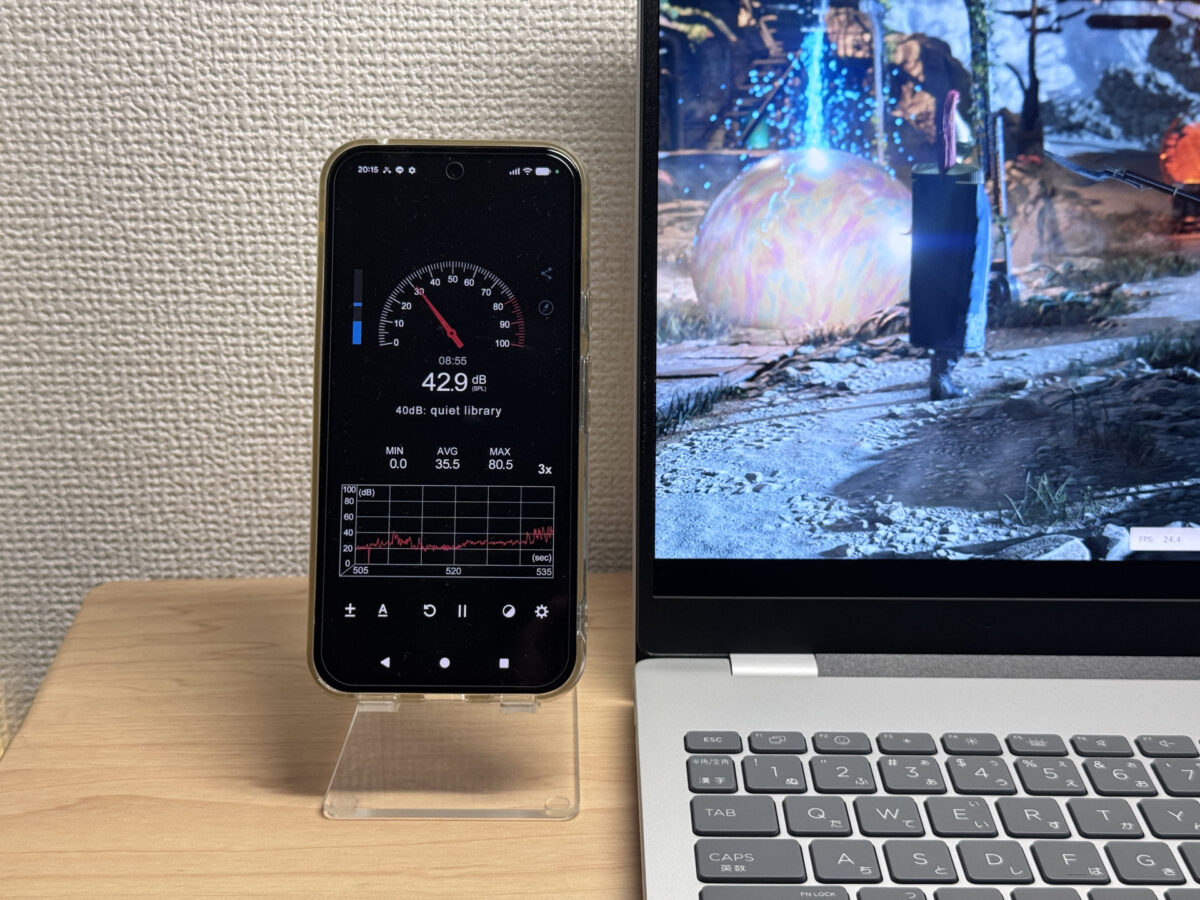 負荷時の騒音計測